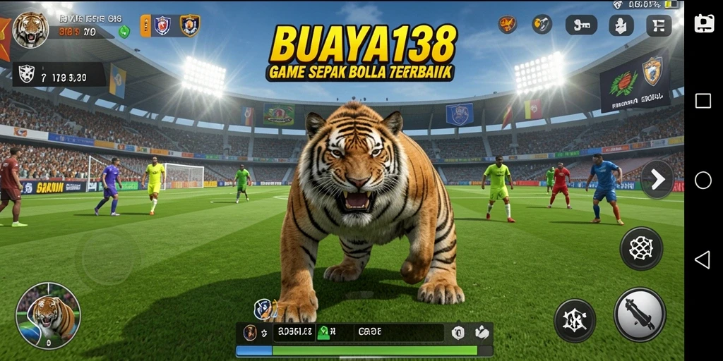 Tampilan gameplay menarik dari BUAYA138, menunjukkan aksi sepak bola yang mendebarkan.