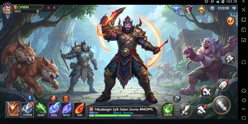 Tangkapan layar dari gameplay epik dalam CW8888.